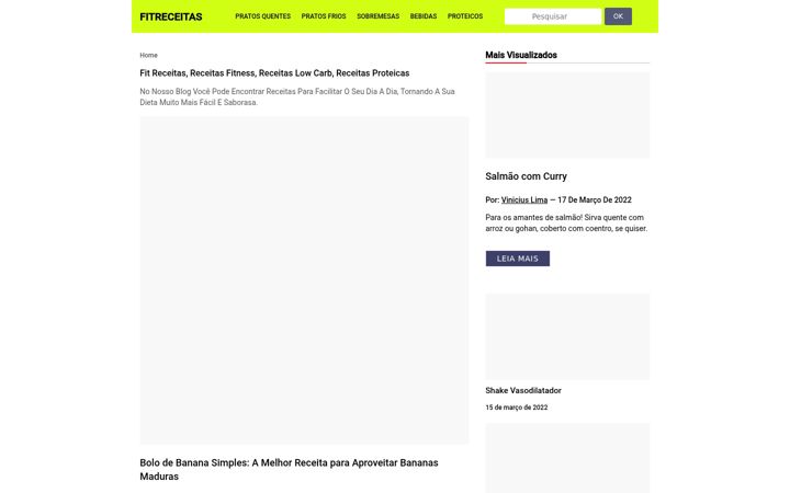 Captura de pantalla de fitreceitas.com.br
