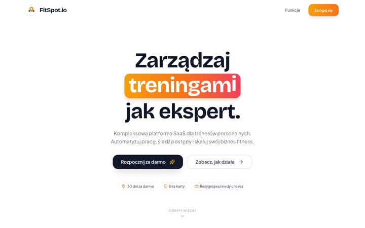 Kuvakaappaus sivustosta fitspot.io