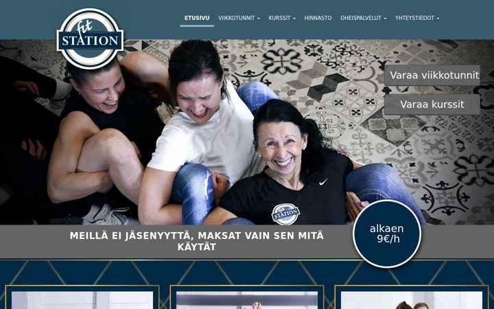 Screenshot of fitstation.fi
