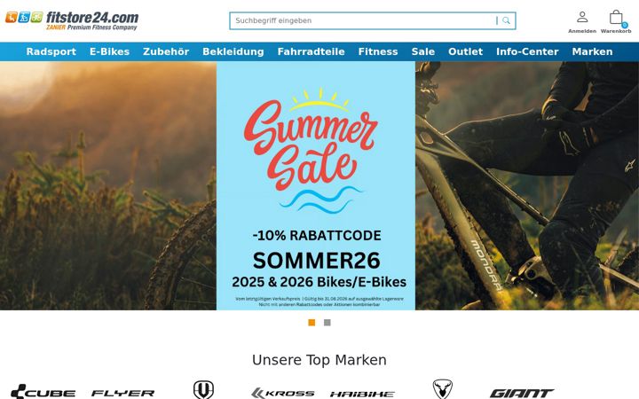 Screenshot of fitstore24.com