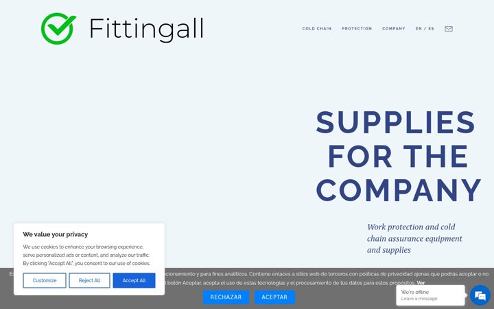 Screenshot of fittingall.com
