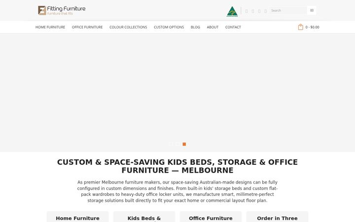 Snímek obrazovky fittingfurniture.com.au