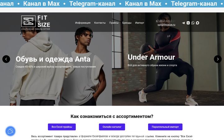 Screenshot of fittosize.ru