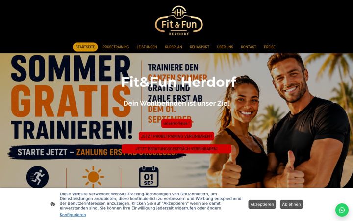 Screenshot of fitundfun-herdorf.de