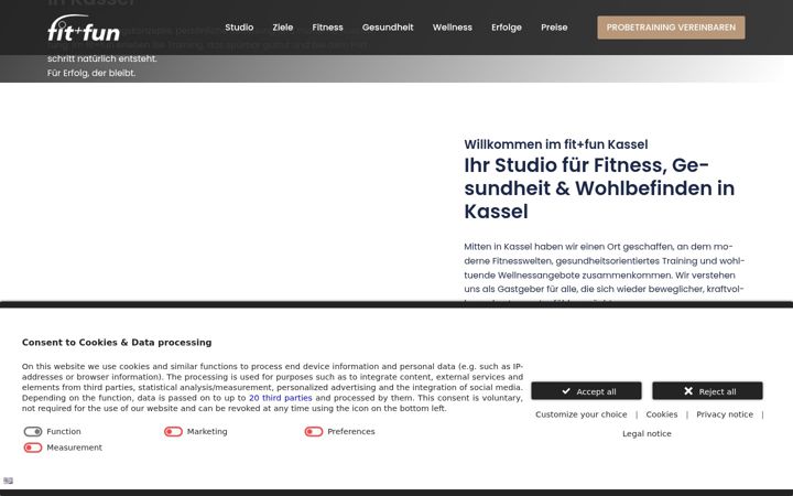 Screenshot of fitundfun-kassel.de