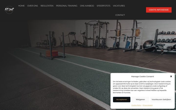 Екранна снимка на fitunit.be