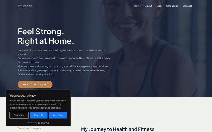 Screenshot of fitureself.com