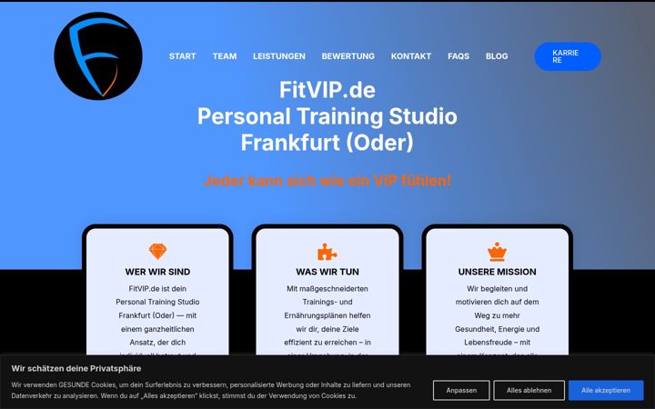 Screenshot of fitvip.de