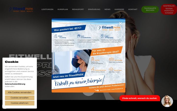 Screenshot ta' fitwellpark.de
