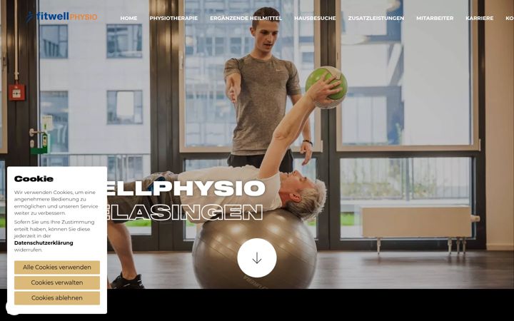 Screenshot of fitwellphysio.de