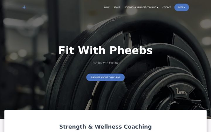 Screenshot ta' fitwithpheebs.co.uk