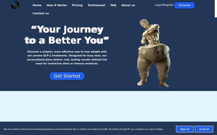 Screenshot of fitwithsize.com
