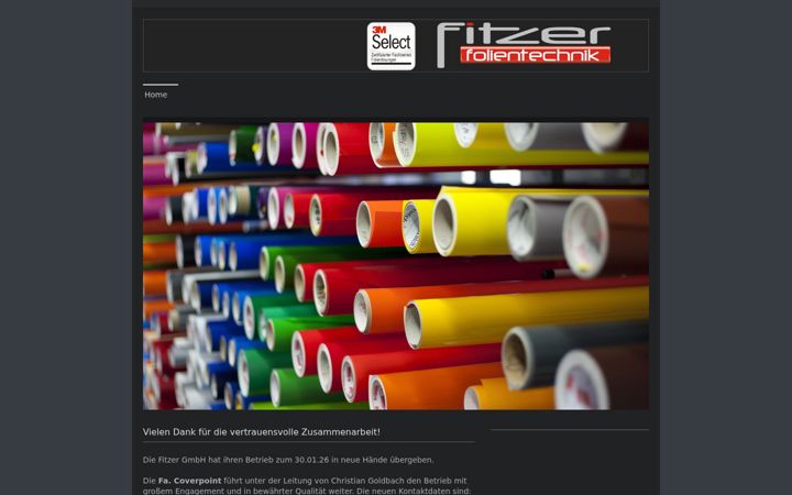 Screenshot of fitzer-folientechnik.com