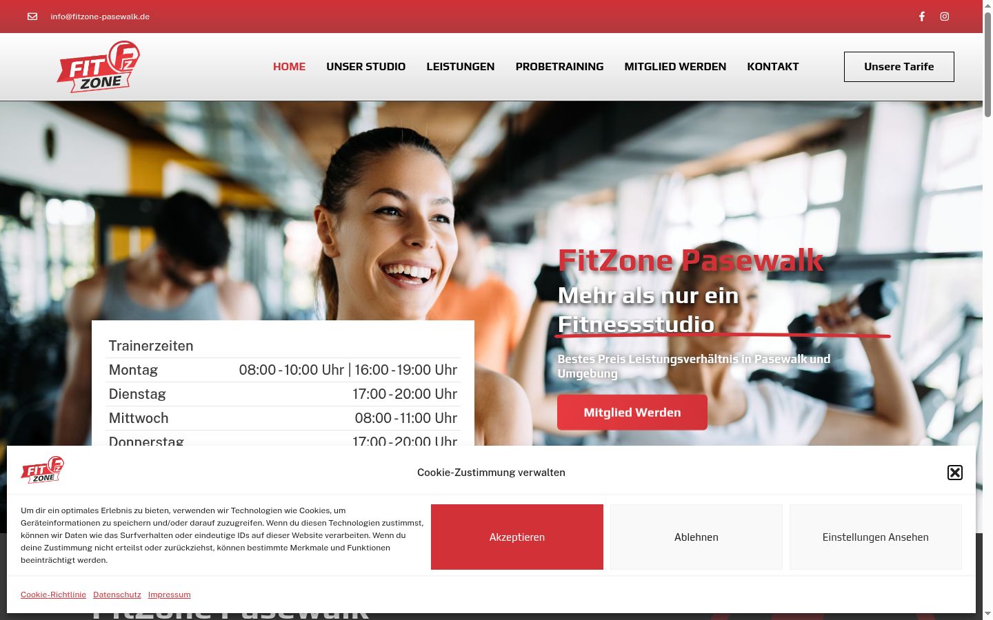 Screenshot tal-banner tal-kunsens muri qabel kwalunkwe interazzjoni