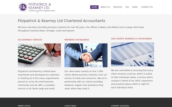 Screenshot of fitzpatrickandkearney.com