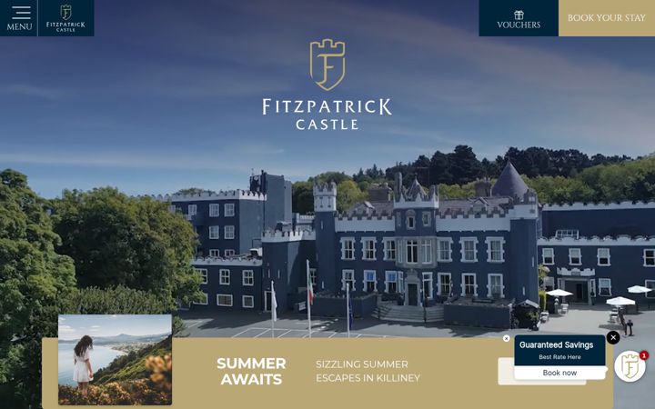Screenshot von fitzpatrickcastle.com