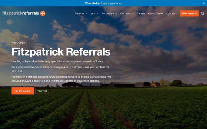 Screenshot ta' fitzpatrickreferrals.co.uk