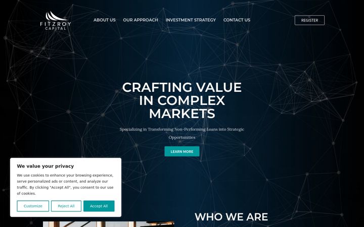 Screenshot of fitzroycapital.com