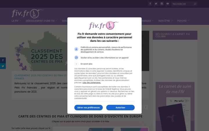 Screenshot of fiv.fr