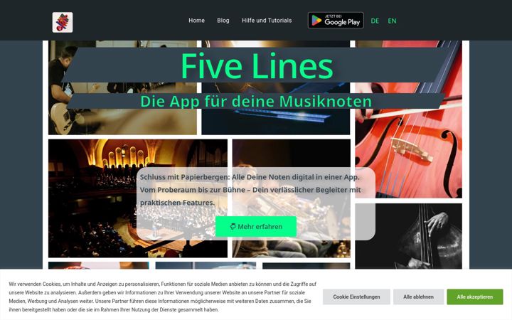 Screenshot of five-lines.com