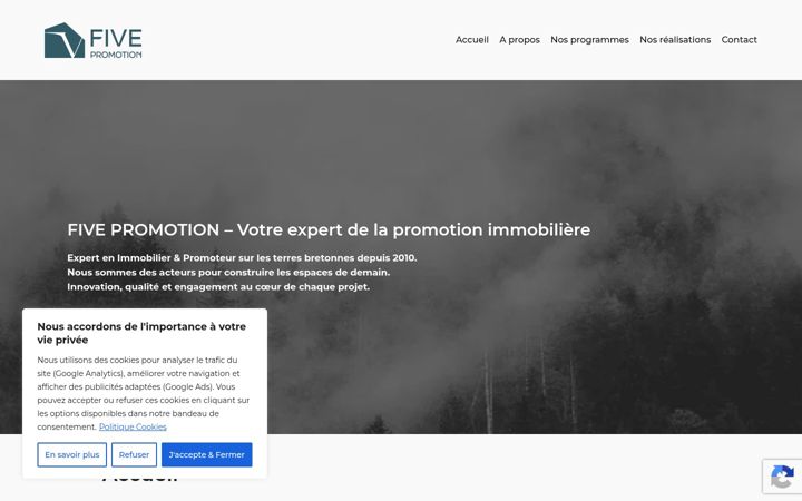 Screenshot of five-promotion.fr