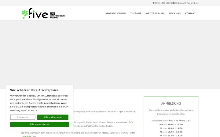 Zrzut ekranu five-psychotherapie-frankfurt.de