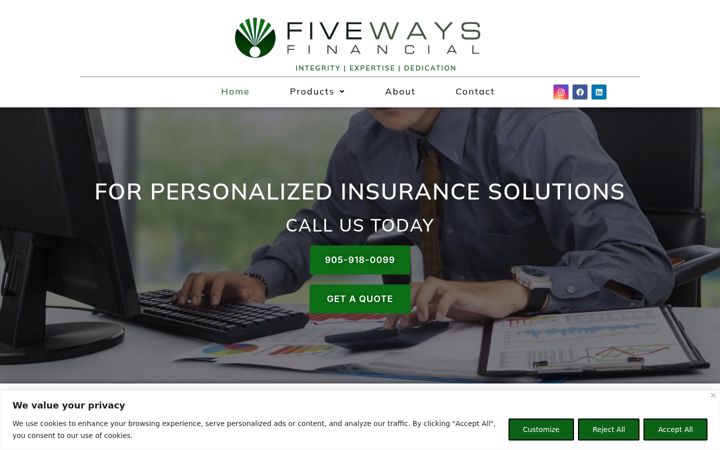 Screenshot of five-ways.com