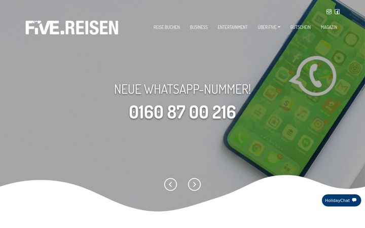 Screenshot of five.travel