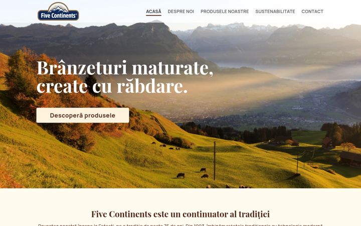 Screenshot of fivecontinents.ro