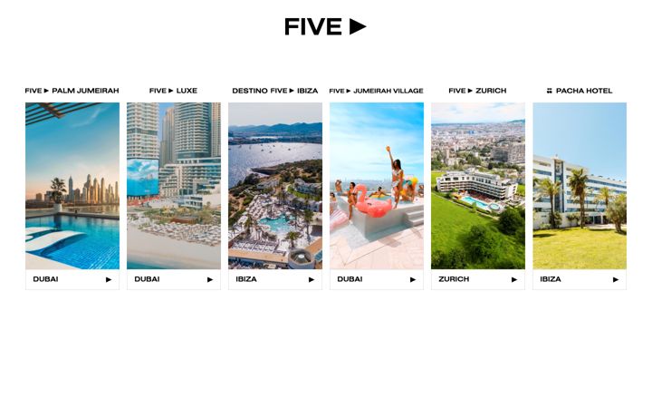 Screenshot of fivehotelsandresorts.com