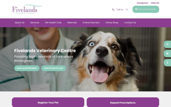 Screenshot of fivelands.co.uk