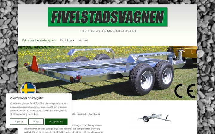 Screenshot of fivelstadsvagnen.se