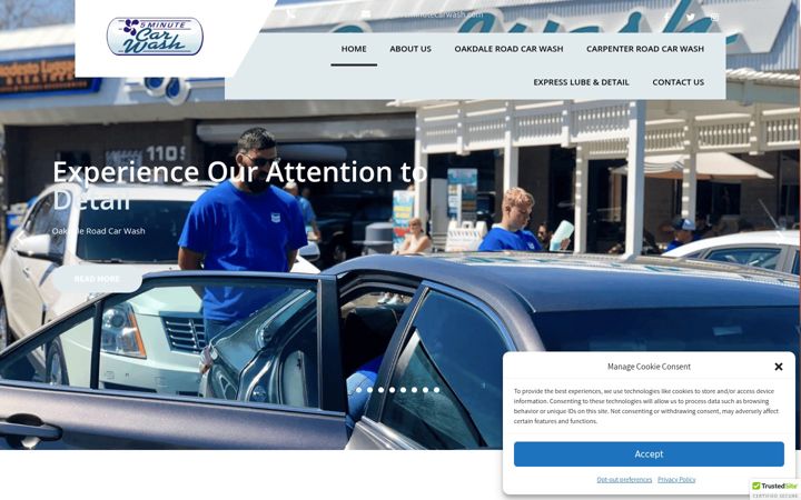 Screenshot of fiveminutecarwash.com