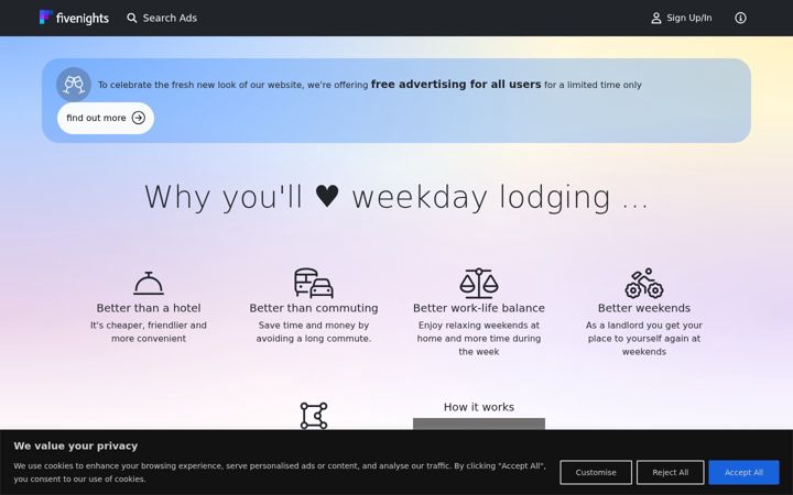 Screenshot of fivenights.com