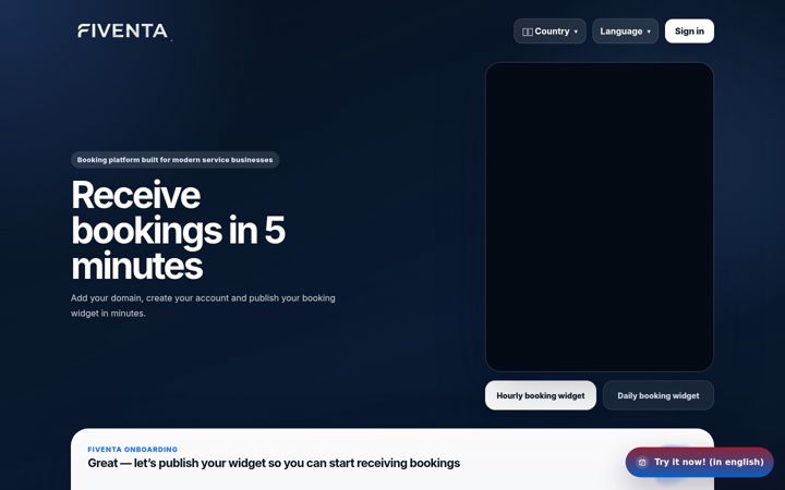 Screenshot of fiventa.fi