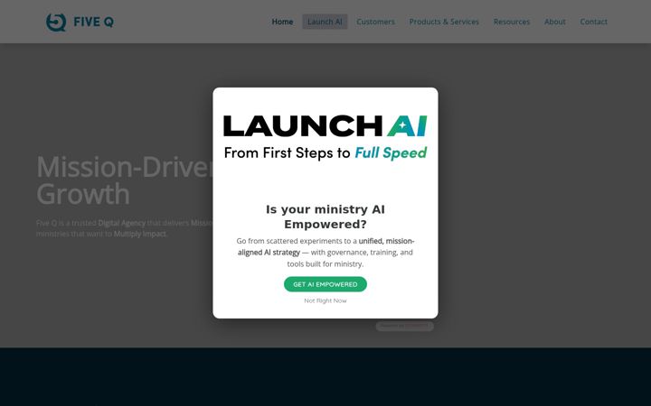 Screenshot of fiveq.com