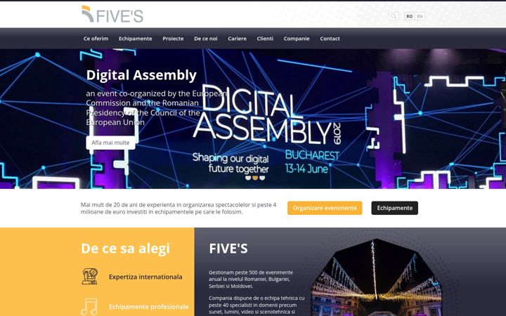 Screenshot of fives.ro