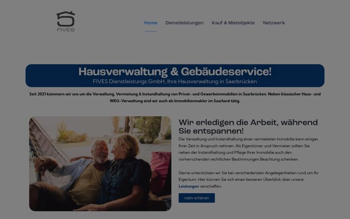Screenshot of fives.saarland