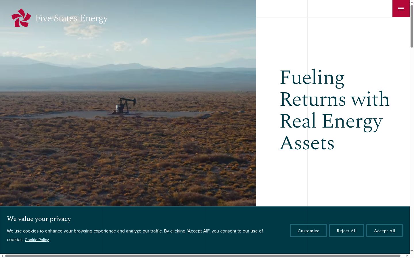 Screenshot of the consent banner shown before any interaction