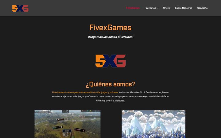 Screenshot of fivexgames.com