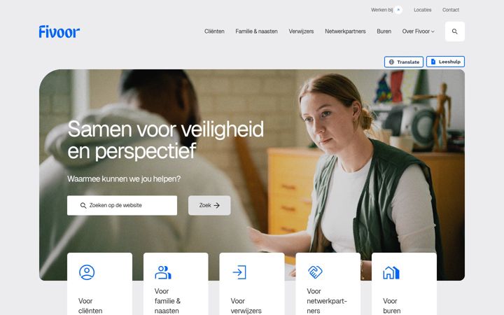 Screenshot of fivoor.nl