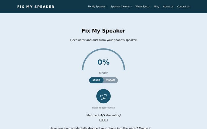 Screenshot of fix-myspeaker.com