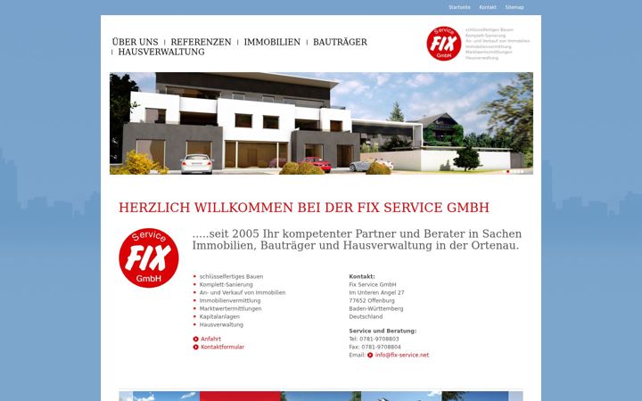 Screenshot stránky fix-service.net