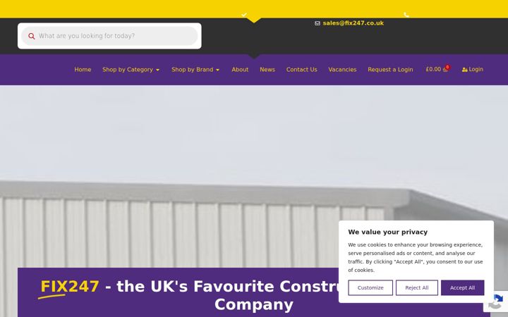 Screenshot of fix247.co.uk