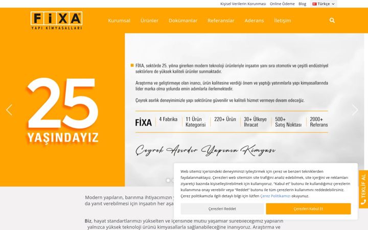 Screenshot of fixa.com.tr