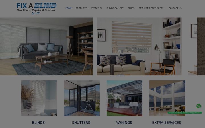 Screenshot of fixablind.co.za