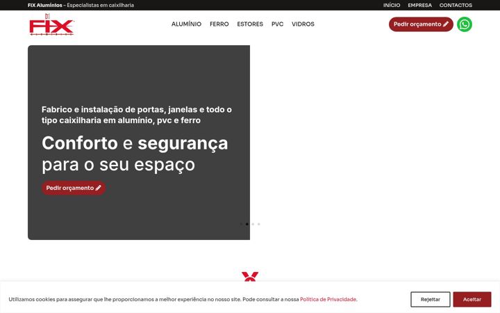Screenshot of fixaluminios.com
