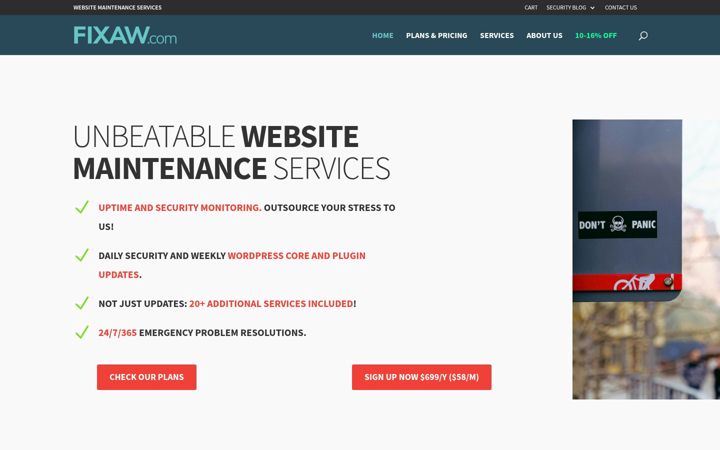 Screenshot of fixaw.com