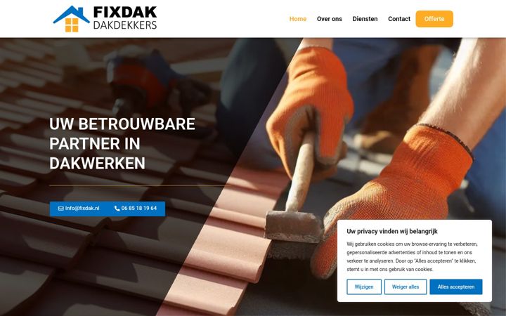 Screenshot of fixdak.nl
