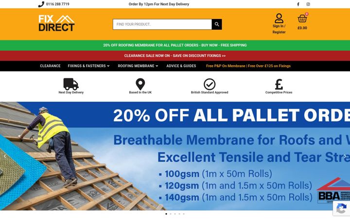 Screenshot ta' fixdirect.co.uk